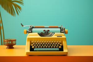 typewriter on desk
